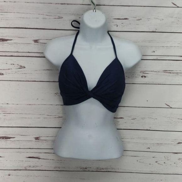 Shade and Shore Woman's 34C Blue‎ Halter Style Bikini Top Swimwear - Picture 7 of 9